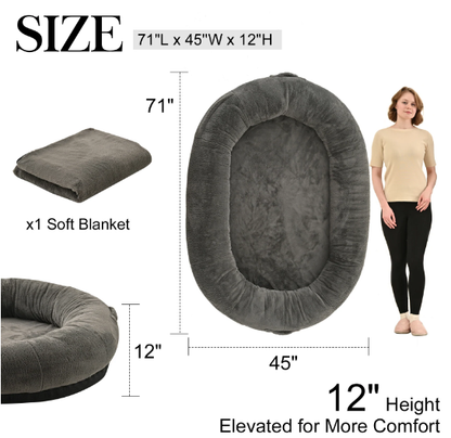 Oversized Dark Grey Canine Comfort Bed