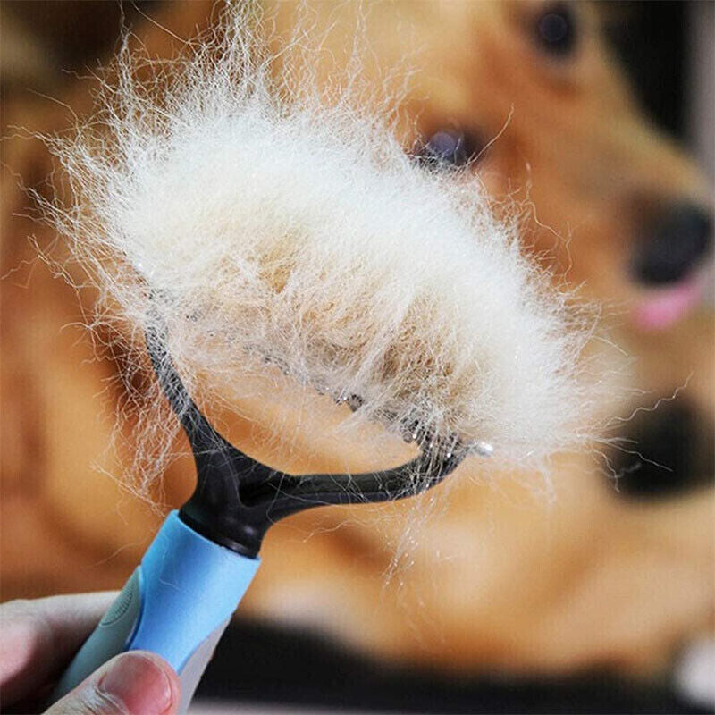 Professional Dual-Sided Grooming Brush for Dogs and Cats - Deshedding Tool and Dematting Rake for Effective Fur Removal