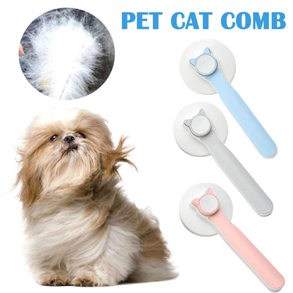 Self-Cleaning Cat Grooming Brush for Dogs and Cats - Ideal for Long and Short Hair, Effectively Removes Loose Undercoat and Tangles